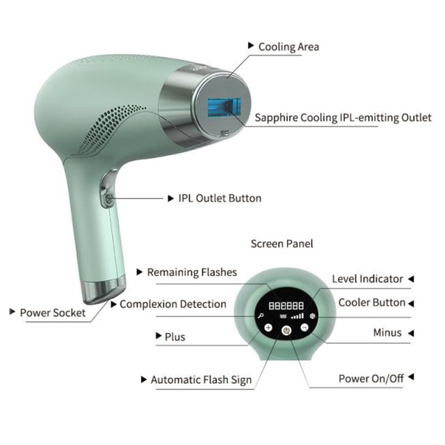 Freezing and Strong Light Energy Hair Removal Device